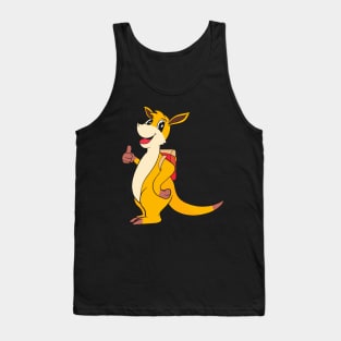 Cartoon Kangaroo Kids School Australia Tank Top